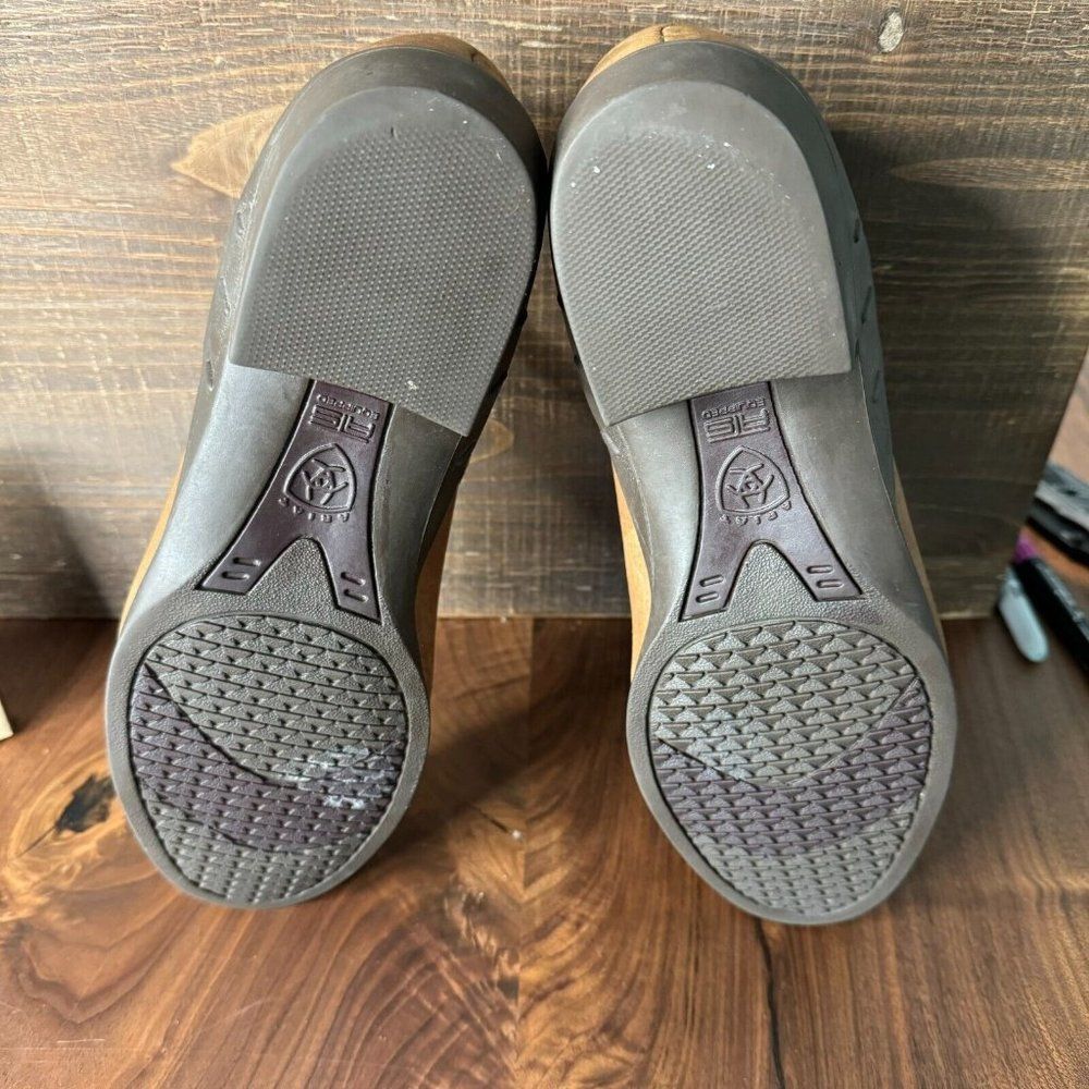 Womens Ariat Brown Leather Comfort Slip-On Clogs Shoes Loafers Size 8.5 B‎ GUC - Picture 5 of 6